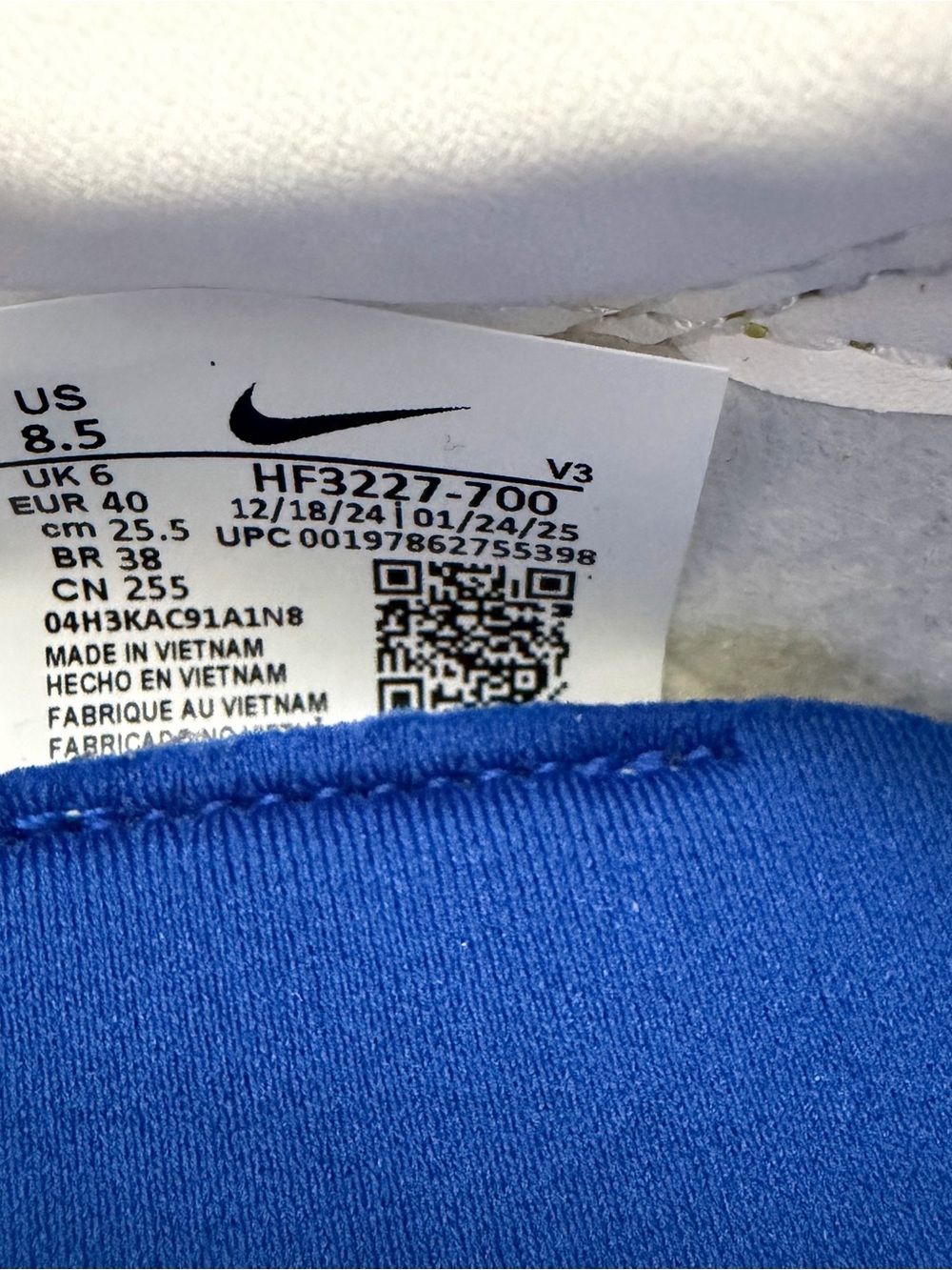 Women's Size 8.5 Nike LD-1000 Sneaker HF3227 700 Nylon Yellow Blue - Picture 8 of 9